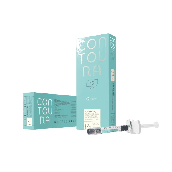 Гель гиалуроновый вязкоэластичный для инъекционной контурной пластики КОНТУРА БИО 15мг/мл, 2мл